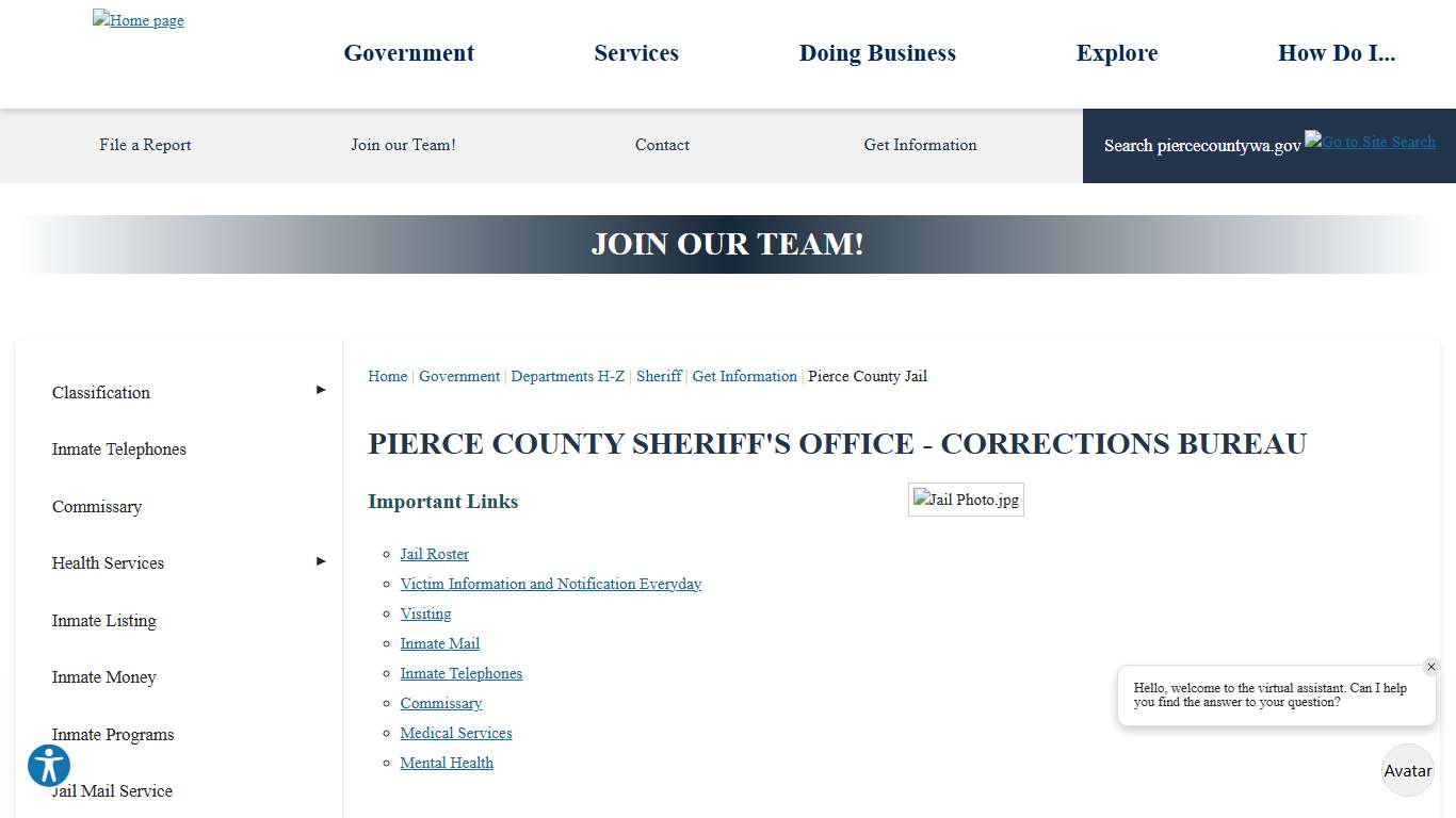 Pierce County Sheriff's Office - Corrections Bureau Pierce County, WA - Official Website